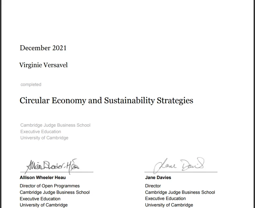 Certificate University – Cambridge